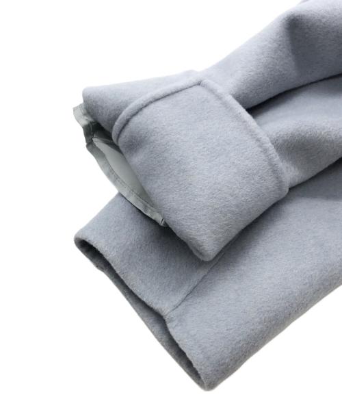 BALLSEY（ボールジィ）BALLSEY (ボールジィ) プレミアムウールリバー ノーカラーコート スカイブルー サイズ:36の古着・服飾アイテム