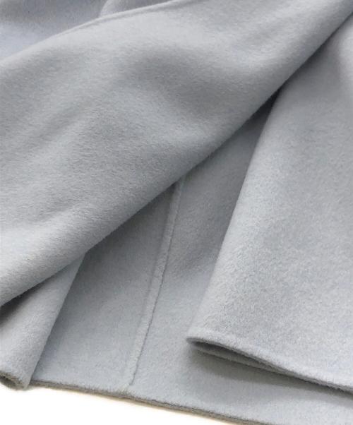 BALLSEY（ボールジィ）BALLSEY (ボールジィ) プレミアムウールリバー ノーカラーコート スカイブルー サイズ:36の古着・服飾アイテム
