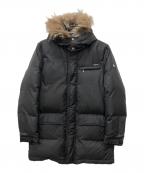 BURBERRY BLACK LABELバーバリーブラックレーベル）の古着「フォックスファーダウンコート」｜ブラック