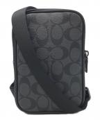 COACHコーチ）の古着「エイデン クロスボディ・シグネチャー キャンバス」｜グレー