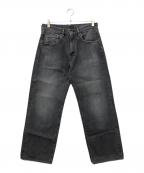 Hysteric Glamourヒステリックグラマー）の古着「スタッズワイドデニムパンツ」｜グレー