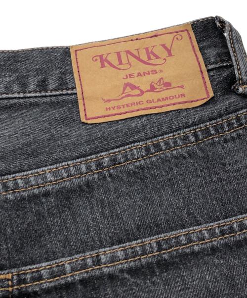 Hysteric Glamour（ヒステリックグラマー）Hysteric Glamour (ヒステリックグラマー) スタッズワイドデニムパンツ グレー サイズ:30の古着・服飾アイテム