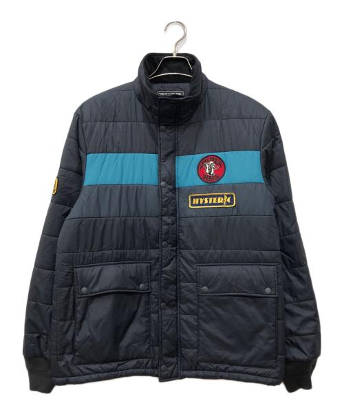 Hysteric Glamour（ヒステリックグラマー）Hysteric Glamour (ヒステリックグラマー) RACINGアップリケ スタンドカラージャケット ネイビー サイズ:Lの古着・服飾アイテム