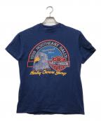 HARLEY-DAVIDSONハーレーダビッドソン）の古着「80’S イーグルプリントTシャツ」｜ネイビー