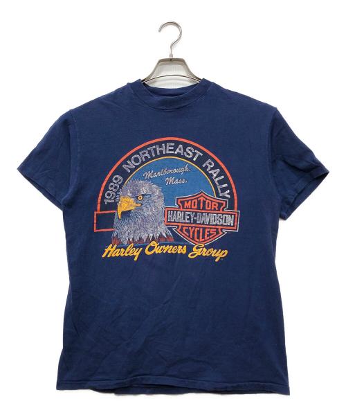 HARLEY-DAVIDSON（ハーレーダビッドソン）HARLEY-DAVIDSON (ハーレーダビッドソン) 80’S イーグルプリントTシャツ ネイビー サイズ:Lの古着・服飾アイテム