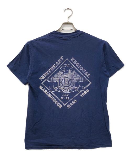 HARLEY-DAVIDSON（ハーレーダビッドソン）HARLEY-DAVIDSON (ハーレーダビッドソン) 80’S イーグルプリントTシャツ ネイビー サイズ:Lの古着・服飾アイテム