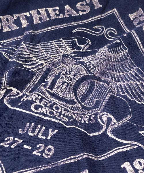 HARLEY-DAVIDSON（ハーレーダビッドソン）HARLEY-DAVIDSON (ハーレーダビッドソン) 80’S イーグルプリントTシャツ ネイビー サイズ:Lの古着・服飾アイテム