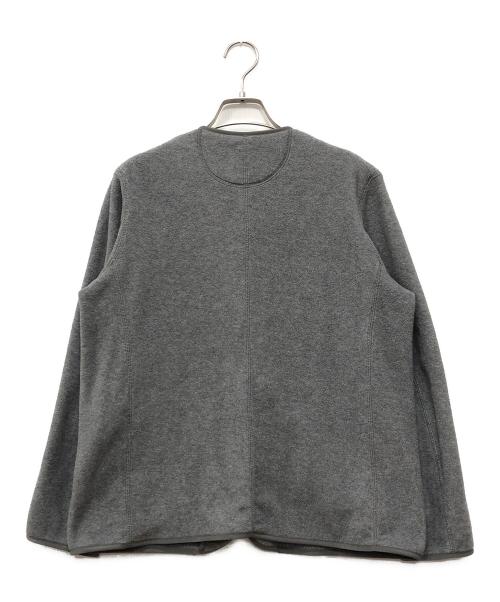 DANTON（ダントン）DANTON (ダントン) ノーカラーフリースジャケット グレー サイズ:Sの古着・服飾アイテム