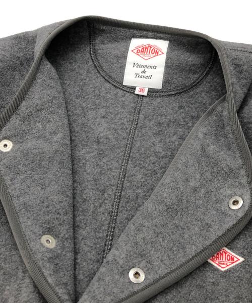 DANTON（ダントン）DANTON (ダントン) ノーカラーフリースジャケット グレー サイズ:Sの古着・服飾アイテム