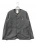 DANTON（ダントン）の古着「ノーカラーフリースジャケット」｜グレー