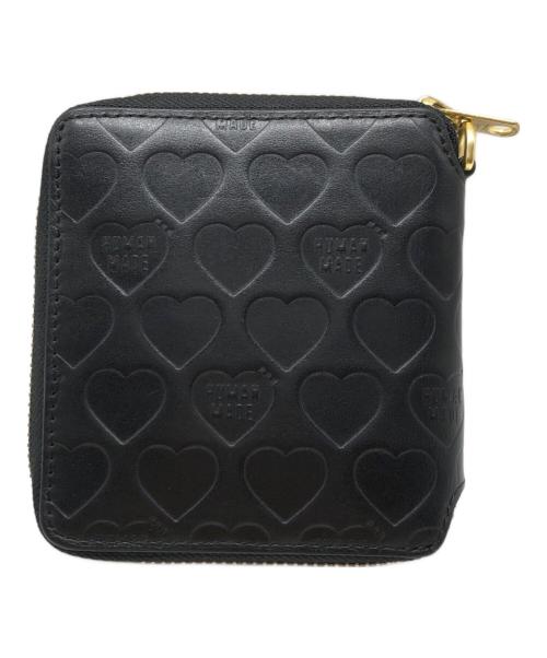 HUMAN MADE（ヒューマンメイド）HUMAN MADE (ヒューマンメイド) Leather Zip Wallet ブラックの古着・服飾アイテム