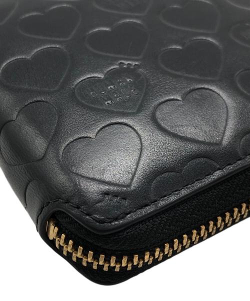 HUMAN MADE（ヒューマンメイド）HUMAN MADE (ヒューマンメイド) Leather Zip Wallet ブラックの古着・服飾アイテム