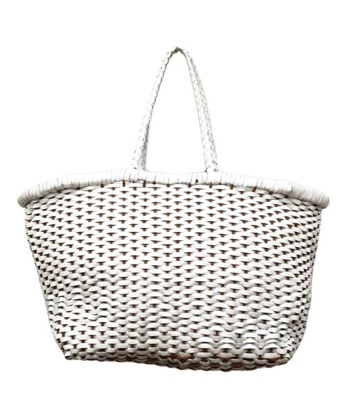 DRAGON（ドラゴン）DRAGON (ドラゴン) レザーメッシュトートバッグ ホワイト サイズ:下記参照の古着・服飾アイテム