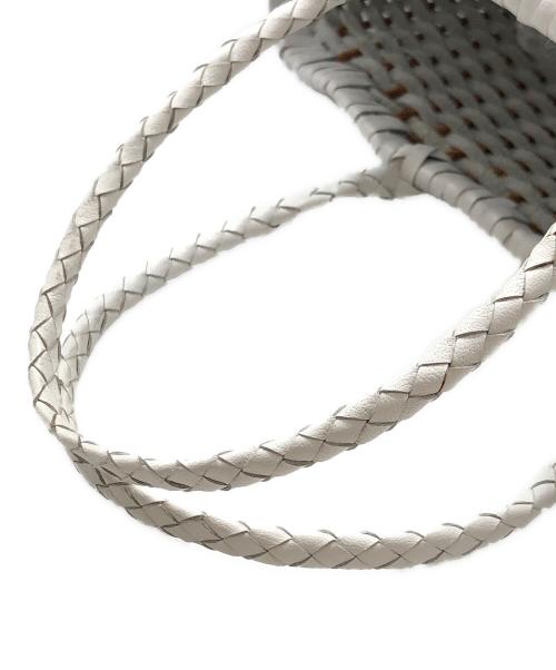 DRAGON（ドラゴン）DRAGON (ドラゴン) レザーメッシュトートバッグ ホワイト サイズ:下記参照の古着・服飾アイテム