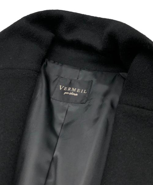 VERMEIL par iena（ヴェルメイユ パー イエナ）VERMEIL par iena (ヴェルメイユ パー イエナ) サイドスリットロングコート ブラック サイズ:36の古着・服飾アイテム