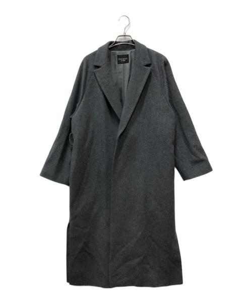 VERMEIL par iena（ヴェルメイユ パー イエナ）VERMEIL par iena (ヴェルメイユ パー イエナ) カシミヤ混ビーバーサイドスリットコート グレー サイズ:36の古着・服飾アイテム