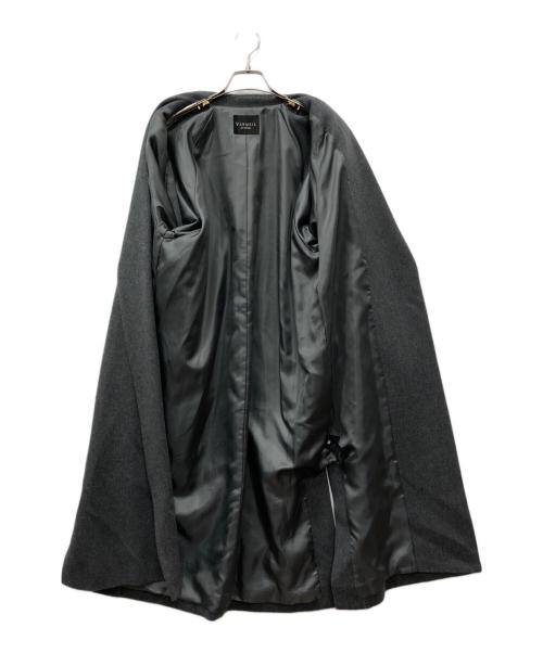 VERMEIL par iena（ヴェルメイユ パー イエナ）VERMEIL par iena (ヴェルメイユ パー イエナ) カシミヤ混ビーバーサイドスリットコート グレー サイズ:36の古着・服飾アイテム