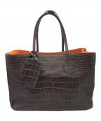 A.D.M.J.エーディーエムジェイ）の古着「型押しトートバッグ」｜ブラウン