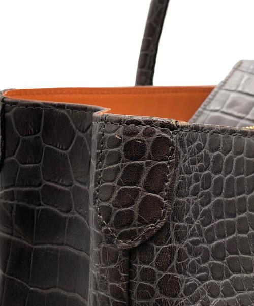 A.D.M.J.（エーディーエムジェイ）A.D.M.J. (エーディーエムジェイ) 型押しトートバッグ ブラウン サイズ:下記参照の古着・服飾アイテム