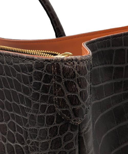 A.D.M.J.（エーディーエムジェイ）A.D.M.J. (エーディーエムジェイ) 型押しトートバッグ ブラウン サイズ:下記参照の古着・服飾アイテム