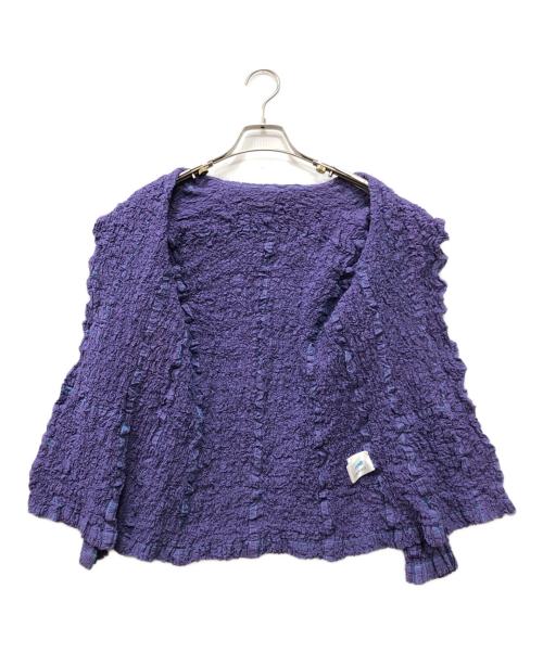 ISSEY MIYAKE（イッセイミヤケ）ISSEY MIYAKE (イッセイミヤケ) シワ加工ハイネックシャツ パープル サイズ:下記参照の古着・服飾アイテム