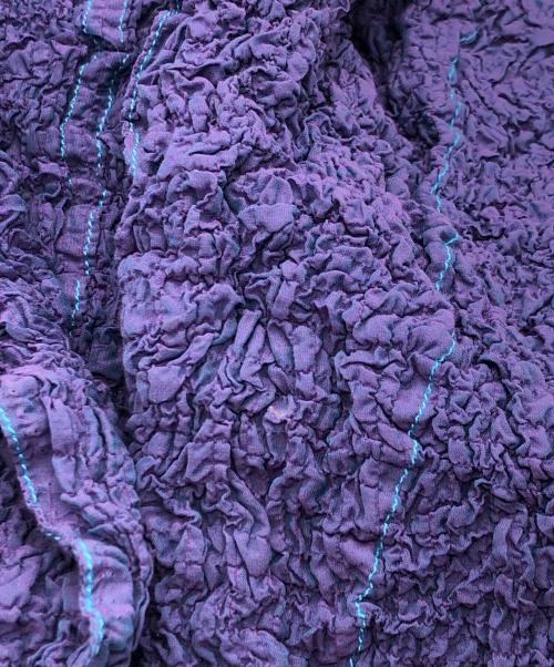 ISSEY MIYAKE（イッセイミヤケ）ISSEY MIYAKE (イッセイミヤケ) シワ加工ハイネックシャツ パープル サイズ:下記参照の古着・服飾アイテム