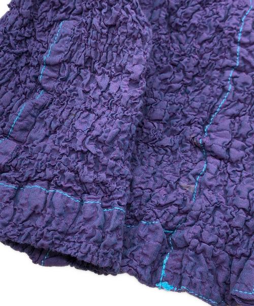 ISSEY MIYAKE（イッセイミヤケ）ISSEY MIYAKE (イッセイミヤケ) シワ加工ハイネックシャツ パープル サイズ:下記参照の古着・服飾アイテム