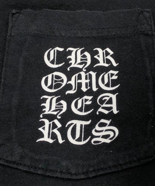 CHROME HEARTS（クロムハーツ）CHROME HEARTS (クロムハーツ) Vertical Logo BLOCKED CHポケットTシャツ ブラック サイズ:Lの古着・服飾アイテム