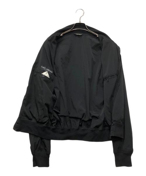 DOLCE & GABBANA（ドルチェ＆ガッバーナ）DOLCE & GABBANA (ドルチェ＆ガッバーナ) メタルプレートブルゾン ブラック サイズ:54の古着・服飾アイテム