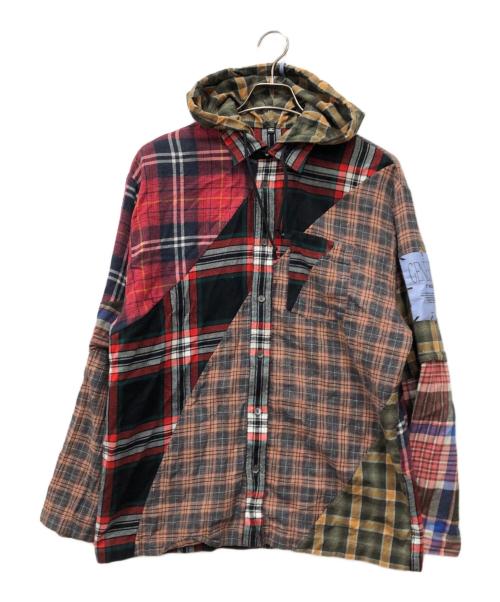 ALEXANDER McQUEEN（アレキサンダーマックイーン）ALEXANDER McQUEEN (アレキサンダーマックイーン) チェックフーデットシャツ マルチカラー サイズ:Sの古着・服飾アイテム