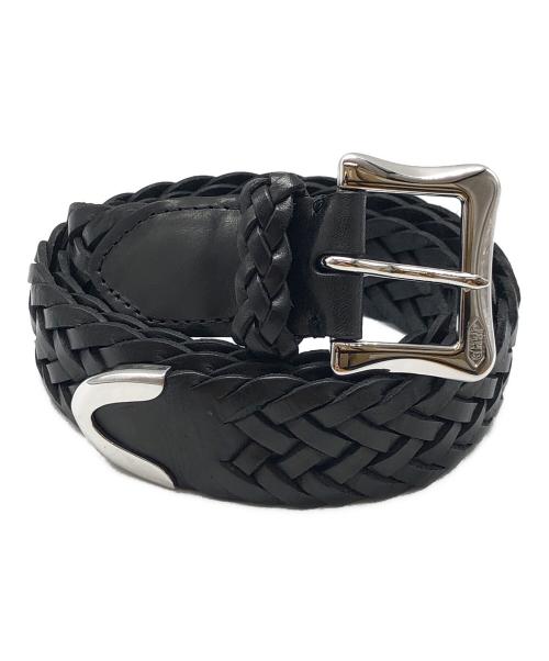 J&M DAVIDSON（ジェイ＆エム デヴィッドソン）J&M DAVIDSON (ジェイ＆エム デヴィッドソン) レザーメッシュベルト ブラック サイズ:34/85の古着・服飾アイテム