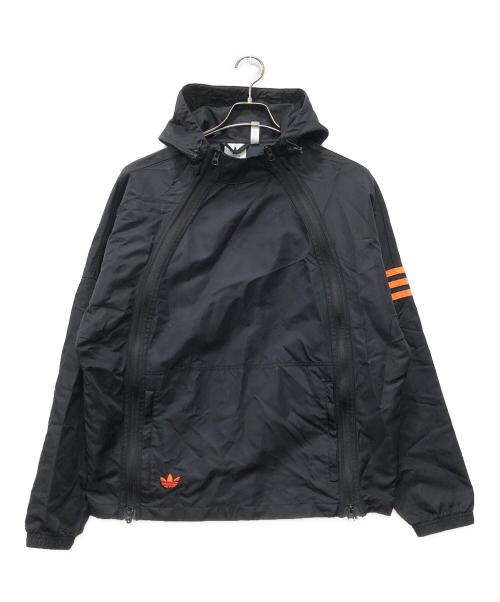 adidas（アディダス）adidas (アディダス) Neuclassics+ デュアルジップ ウインドブレーカー ブラック サイズ:Lの古着・服飾アイテム
