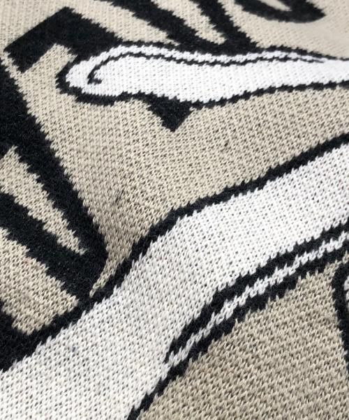 PALACE（パレス）PALACE (パレス) REAR VIEW KNIT ホワイト×ブラック サイズ:Sの古着・服飾アイテム