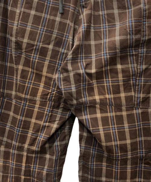 GOODENOUGH（グッドイナフ）GOODENOUGH (グッドイナフ) MML (エムエムエル) デザインチェックパンツ ブラウン サイズ:Mの古着・服飾アイテム