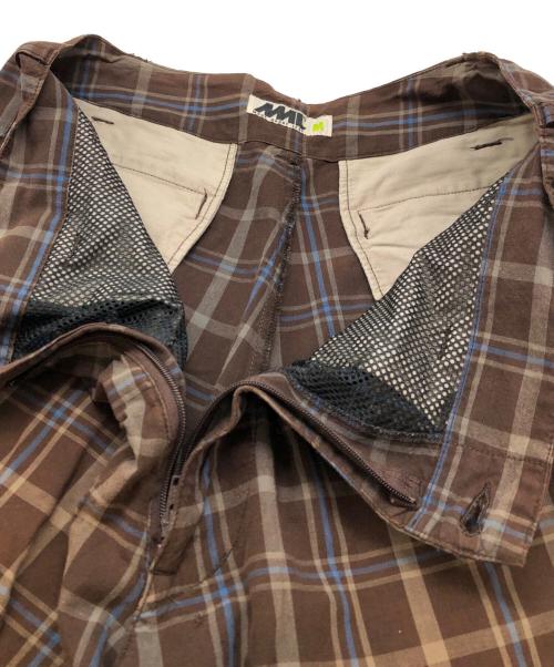 GOODENOUGH（グッドイナフ）GOODENOUGH (グッドイナフ) MML (エムエムエル) デザインチェックパンツ ブラウン サイズ:Mの古着・服飾アイテム