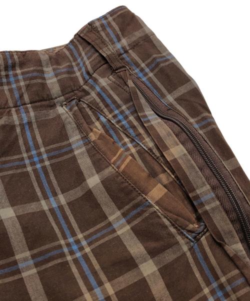 GOODENOUGH（グッドイナフ）GOODENOUGH (グッドイナフ) MML (エムエムエル) デザインチェックパンツ ブラウン サイズ:Mの古着・服飾アイテム