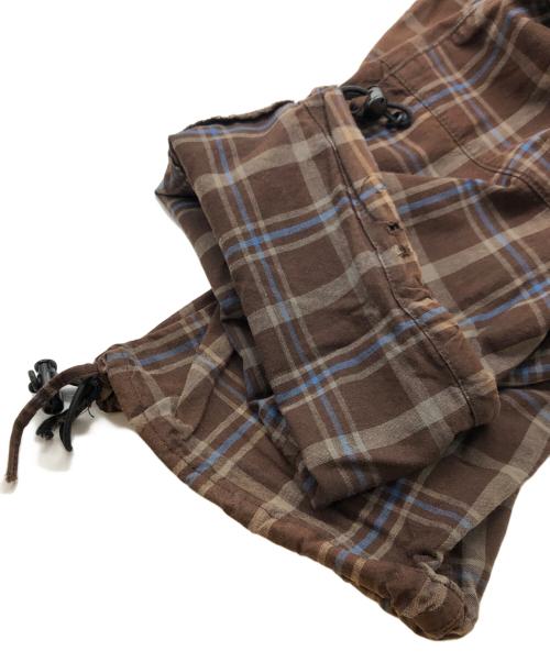GOODENOUGH（グッドイナフ）GOODENOUGH (グッドイナフ) MML (エムエムエル) デザインチェックパンツ ブラウン サイズ:Mの古着・服飾アイテム