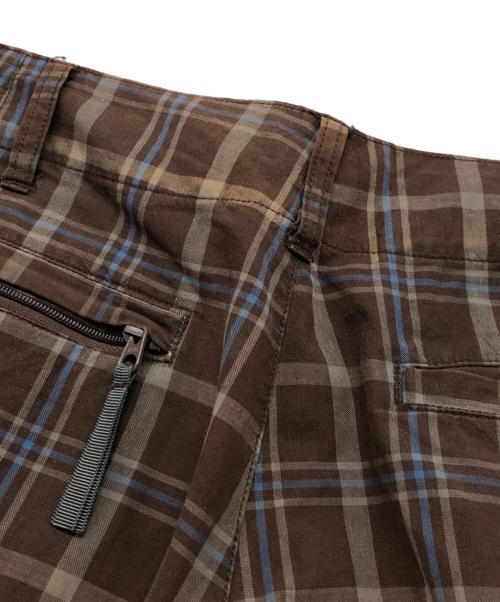 GOODENOUGH（グッドイナフ）GOODENOUGH (グッドイナフ) MML (エムエムエル) デザインチェックパンツ ブラウン サイズ:Mの古着・服飾アイテム