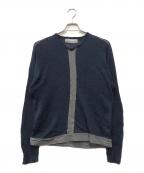 COMME des GARCONS HOMMEコムデギャルソン オム）の古着「デザインニット」｜ネイビー