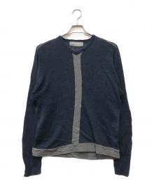 COMME des GARCONS HOMME（コムデギャルソン オム）の古着「デザインニット」｜ネイビー