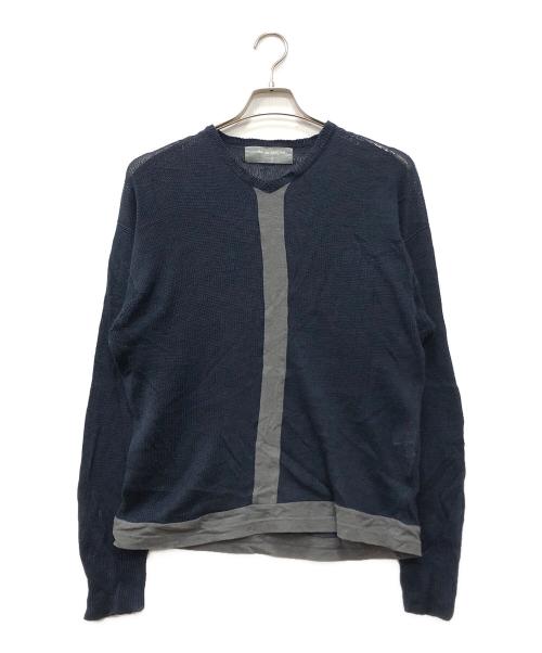 COMME des GARCONS HOMME（コムデギャルソン オム）COMME des GARCONS HOMME (コムデギャルソン オム) デザインニット ネイビー サイズ:下記参照の古着・服飾アイテム