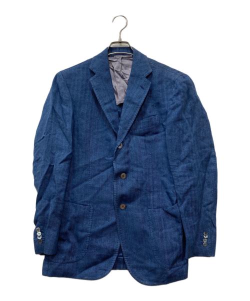 stile latino（スティレラティーノ）Stile Latino (スティレラティーノ) 2Bヘリンボーンジャケット インディゴ サイズ:Mの古着・服飾アイテム