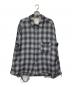 ANCELLM（アンセルム）の古着「RAYON CHECK SHIRTダメージ加工チェックシャツ」｜ネイビー
