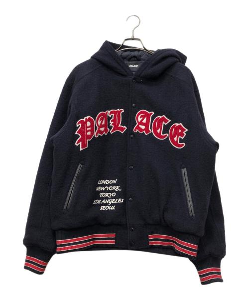 PALACE（パレス）PALACE (パレス) hooded varsity jacket ネイビー サイズ:XLの古着・服飾アイテム