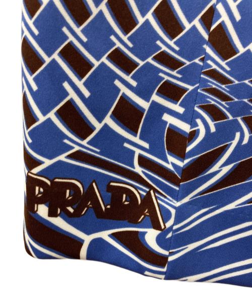 PRADA（プラダ）PRADA (プラダ) 総柄スラックス ブルー サイズ:Lの古着・服飾アイテム