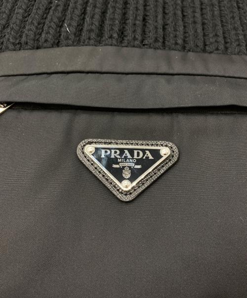 PRADA（プラダ）PRADA (プラダ) RE NYLONウールマフラー ブラックの古着・服飾アイテム