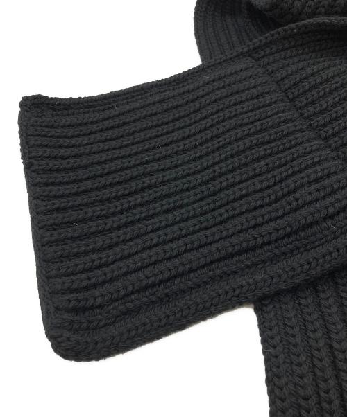 PRADA（プラダ）PRADA (プラダ) RE NYLONウールマフラー ブラックの古着・服飾アイテム