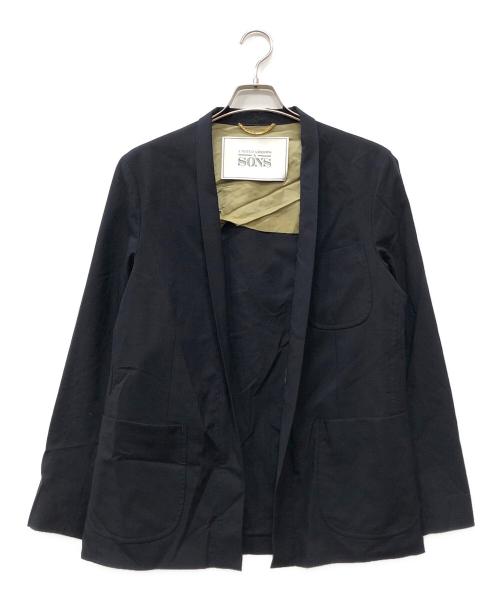 UNITED ARROWS & SONS（ユナイテッドアローズ アンド サンズ）UNITED ARROWS & SONS (ユナイテッドアローズ アンド サンズ) 羽織ジャケット ネイビー サイズ:Lの古着・服飾アイテム