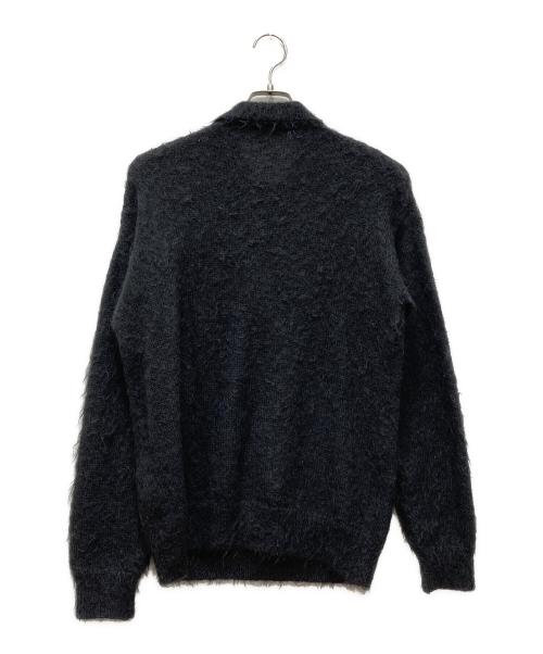AURALEE（オーラリー）AURALEE (オーラリー) BRUSHED SUPER KID MOHAIR KNIT POLO ブラック サイズ:Lの古着・服飾アイテム
