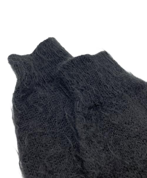 AURALEE（オーラリー）AURALEE (オーラリー) BRUSHED SUPER KID MOHAIR KNIT POLO ブラック サイズ:Lの古着・服飾アイテム